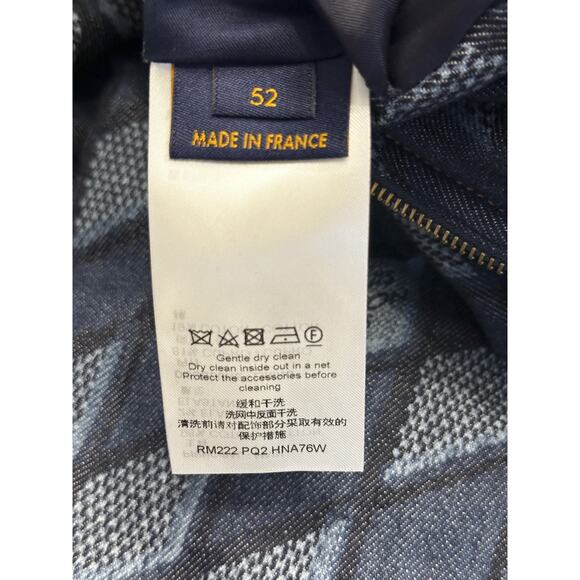 Louis Vuitton 1AAGRP Workwear Denim Diamond Damier Monogram Full Zip Jacket 52 - Picture 8 of 13